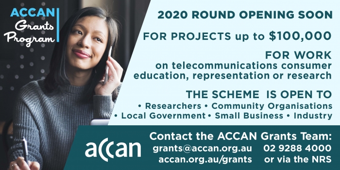 ACCAN Grants - 2020 round opening soon