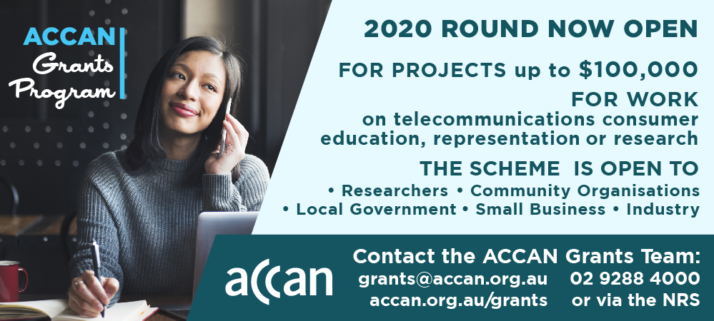 ACCAN 2020 Grants round now open