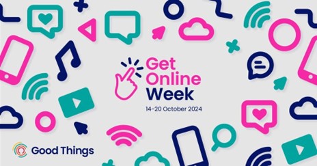 Bright internet icons - Reads: Get Online Week