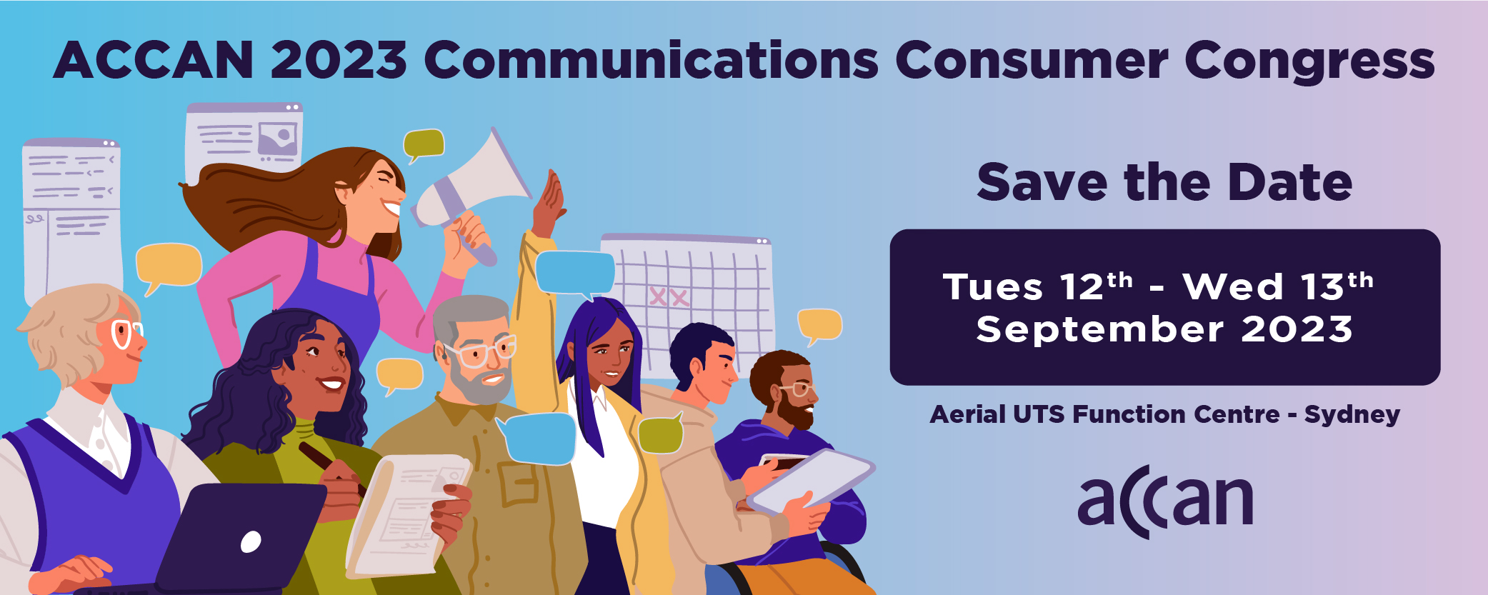 Communications Consumer Congress - Save the Date:  12th & 13th September 2023, Sydney.