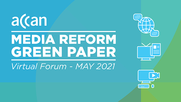 Media Reform Green Paper Banner: May 2021